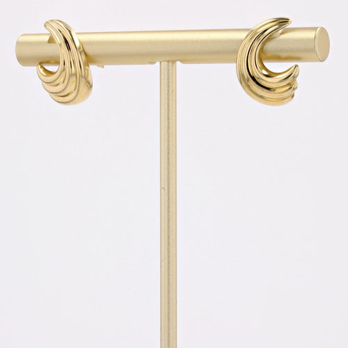 Boucles d'oreilles Boucles d'oreilles or jaune godronné 58 Facettes 15-200