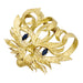 Brooch Vintage Hermès brooch, "Mistigri", yellow gold, sapphires. 58 Facettes 3310