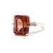 Bague Bague tourmaline rose orange diamants or blanc 58 Facettes