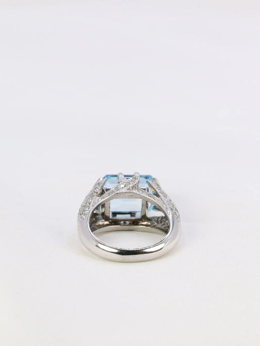 Bague Bague cocktail Diamants Aigue-marine 58 Facettes 779