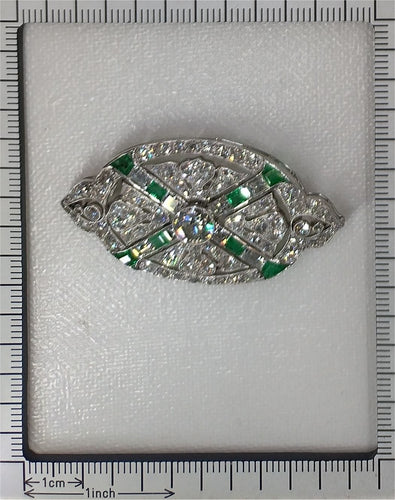 Broche Broche diamant et émeraude 58 Facettes 22304-0133