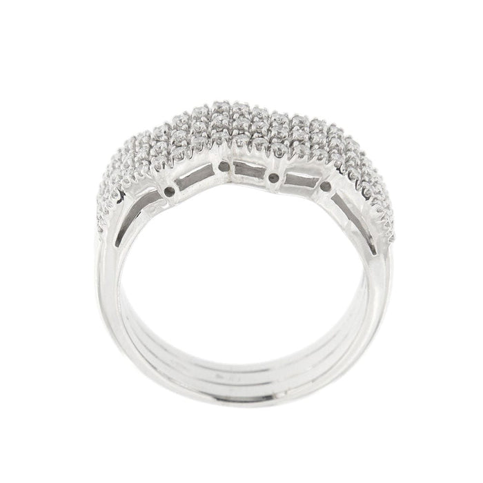 Bague 54 Bague zigzag Or blanc Diamants 58 Facettes 11598