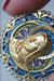 Virgin Mary medal pendant enamel plique à jour pearls diamonds 58 Facettes