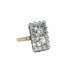 Bague 57.5 Bague rectangle 2 Ors Diamants 58 Facettes REF2302-43