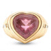Ring 53 Repossi Heart Ring yellow gold tourmaline diamonds 58 Facettes 61G00076
