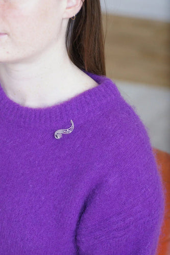 Broche Broche volute Or blanc Diamants Rubis 58 Facettes