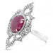 Ring 53.5 White gold ruby ​​diamond ring 58 Facettes 61200062