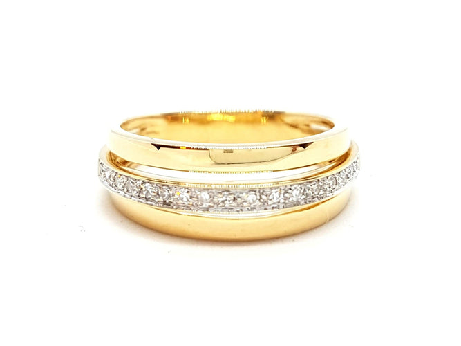 Bague 57 Bague Or jaune Diamant 58 Facettes 00276CN