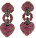 Earrings Yellow gold diamond ruby ​​earrings 58 Facettes 66000095