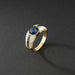 Ring 52 REPOSSI ring in yellow gold, sapphires & mother-of-pearl. 58 Facettes