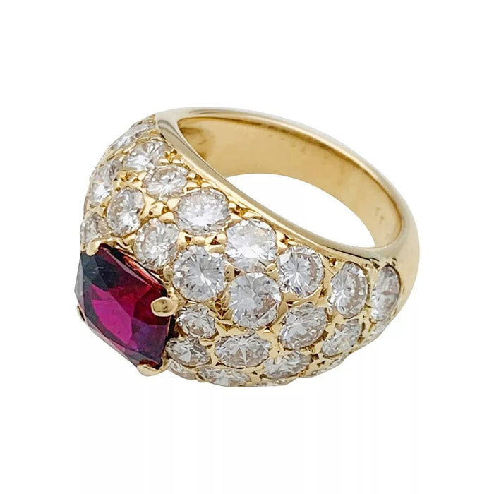 Bague 45 Bague M.Gérard en or jaune diamants et rubis. 58 Facettes 31267