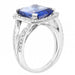 Ring 53 White gold tanzanite diamond ring 58 Facettes 31F00078
