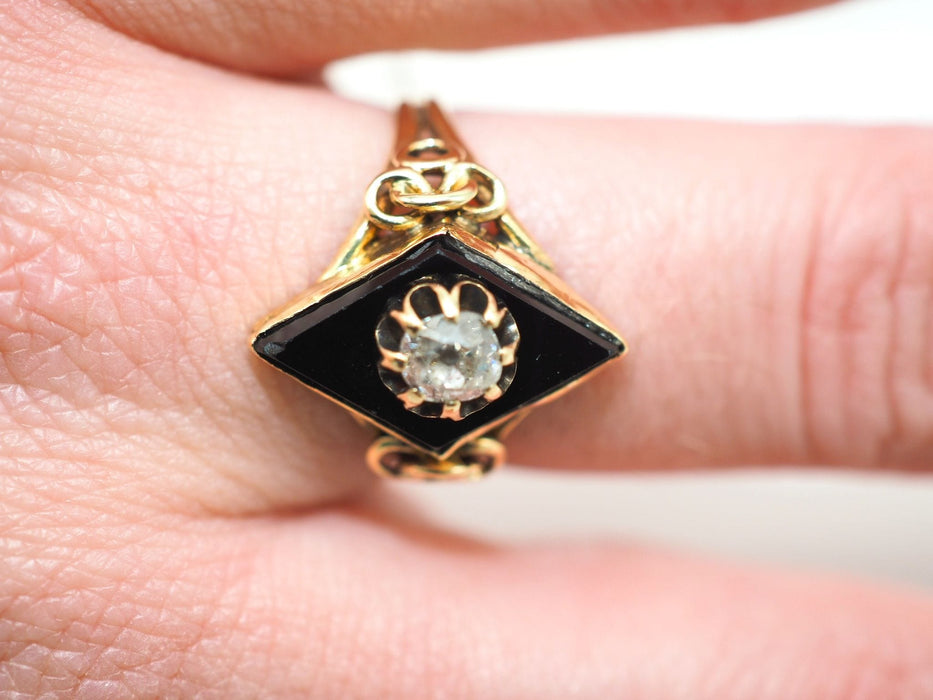 Bague 54 Bague Onyx Napoléon III 58 Facettes