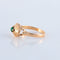 Bague 55 Bague Or jaune pierre verte 58 Facettes JE125