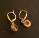 Dormeuses Pearl And Red Stone Earrings, 18 Carat Gold. 58 Facettes 1043291