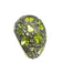Ring 51 POMELLATO. Tabou collection, gold and silver ring decorated with peridots 58 Facettes
