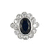 Ring 52 Marguerite Sapphire Diamond Ring 58 Facettes EL2-48