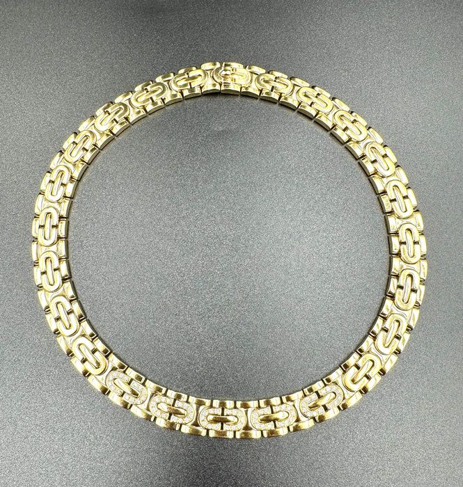 CARTIER - Collier vintage or jaune et diamants