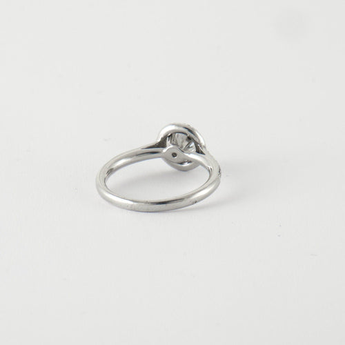 Bague 50 Bague Solitaire Or blanc Diamants 58 Facettes