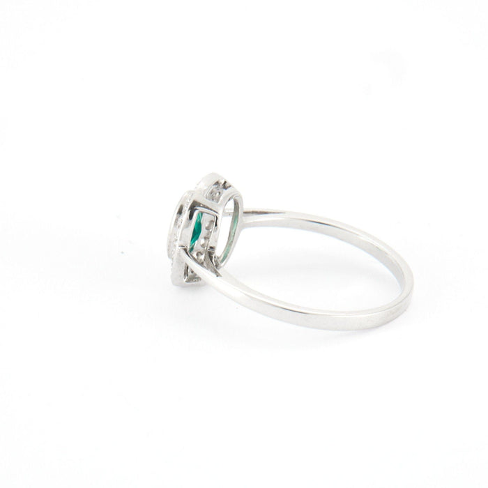 Bague Bague en Argent & Agate Verte 58 Facettes