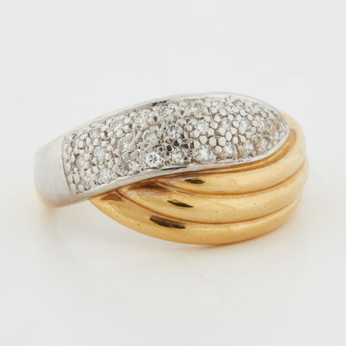 Bague 55 Bague 2 Ors Diamants 58 Facettes REF 4109/14