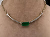 Necklace Zambia emerald necklace and diamonds 18k yellow gold 58 Facettes 375
