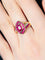 Bague Bague années 30 rubis ovale et brillant or jaune 58 Facettes LP4-16