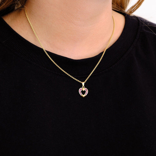 Pendentif Pendentif Or Jaune Rubis 58 Facettes