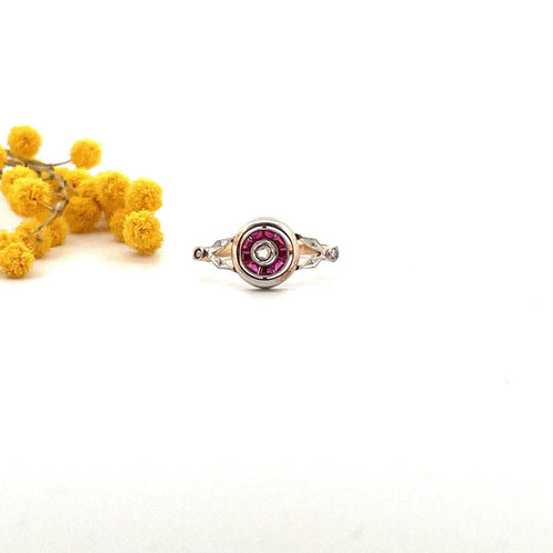 Bague Bague rubis et diamant 58 Facettes