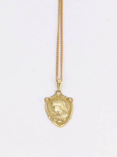 Pendentif Médaille Art Nouveau  Vierge par P. Lasserre 58 Facettes 912