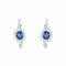 Boucles d'oreilles Boucles d'oreilles or blanc saphirs diamants 58 Facettes 21-510