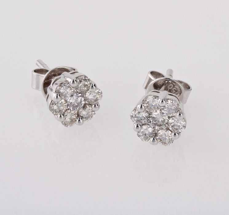 Boucles d'oreilles Boucles d'oreilles fleurs de diamants 58 Facettes 23-255A