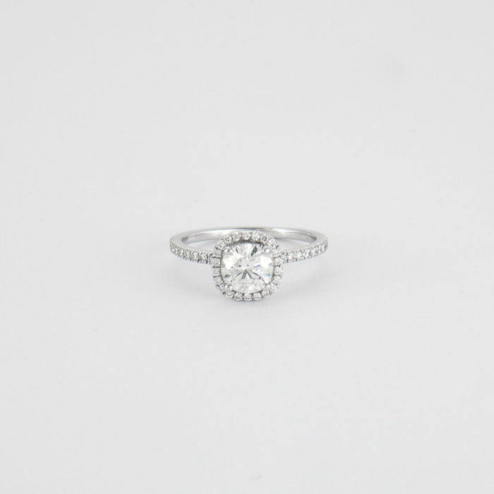 Bague 51 Bague or blanc diamants 0.82ct 58 Facettes