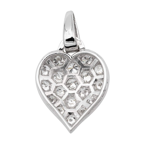 Pendentif Pendentif Coeur Or blanc Diamant 58 Facettes 2506319CN