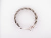 Vintage bracelet HERMES stirrup bracelet silver saddlery 800 braided mesh 58 Facettes 254704