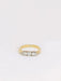 Ring 54.5 Yellow Gold Ring 3 Diamonds 58 Facettes J151
