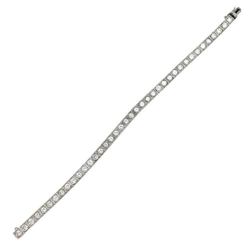 Bracelet Bracelet ligne diamants en or blanc. 58 Facettes 30661