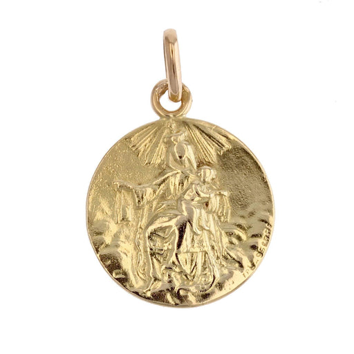 Pendentif Médaille scapulaire or jaune signée Lasserre 58 Facettes CVP87