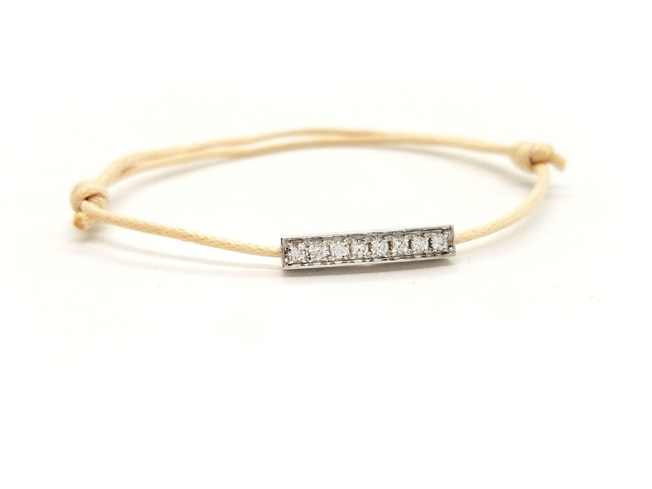 Bracelet Bracelet Cordon Or blanc Diamant 58 Facettes 578872RV