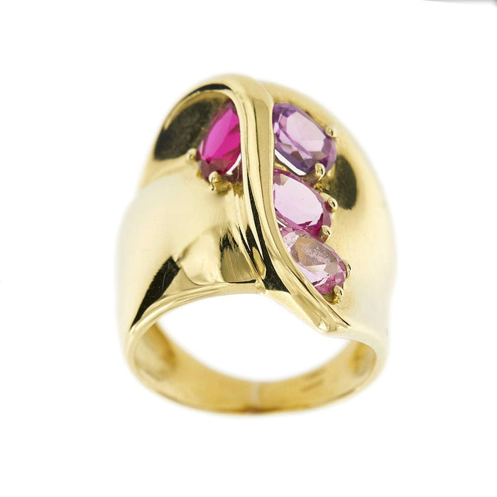 Bague 52 Bague large saphirs roses et rubis 58 Facettes 33533