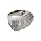 Bague 53 Bague en or blanc, pavage diamants 58 Facettes 1-1245/2
