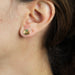Boucles d'oreilles Puces d'oreilles or jaune émeraude d'occasion 58 Facettes 19-319