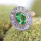 Bague 57 Bague ancienne tsavorite et diamants 58 Facettes 22-265