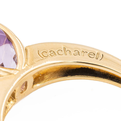 Bague 61 Cacharel Bague Or jaune Améthyste 58 Facettes 2307824CN