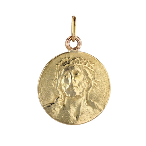Pendentif Médaille du Christ or jaune signée E.Dropsy 58 Facettes CVP86