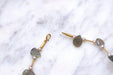 Necklace Vintage necklace with labradorite, gold and pearl tassels 58 Facettes
