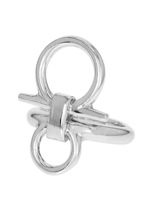 Ring 51 HERMES Bride Medium Model Ring in 925/1000 Silver 58 Facettes 62573-58638