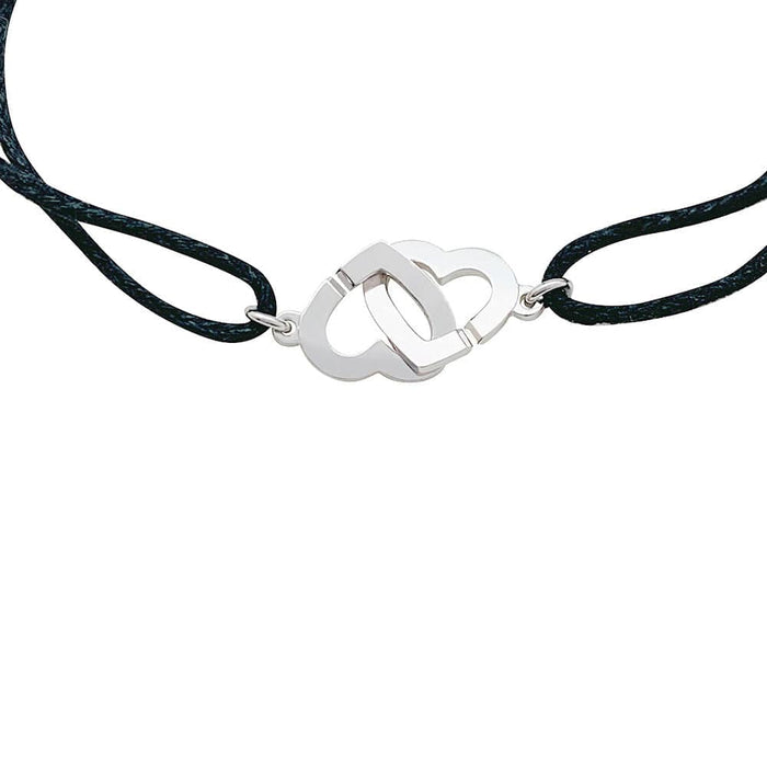 Bracelet Bracelet Dinh Van, "Double Coeurs R9", or blanc. 58 Facettes 31221