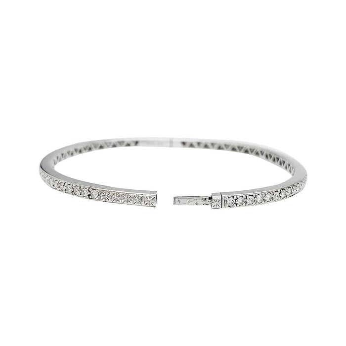 Bracelet Bracelet en or blanc entièrement serti de diamants. 58 Facettes 31043