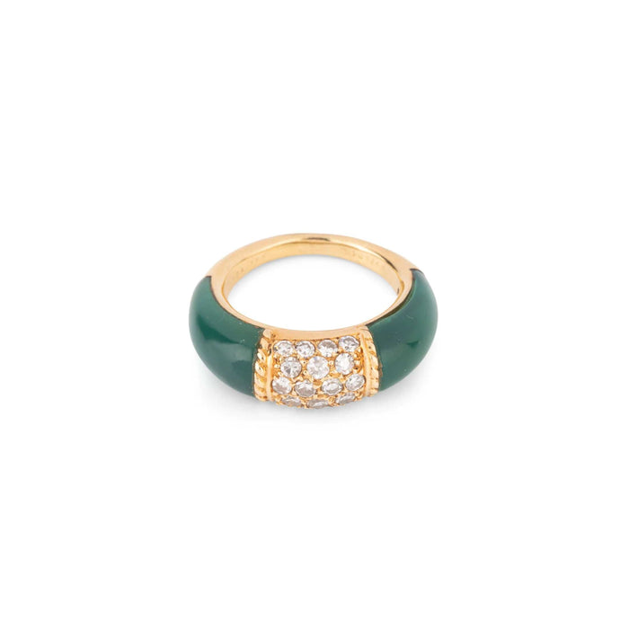 Bague Van Cleef & Arpels, bague modèle Philippine en or jaune Chrysoprase 58 Facettes 1